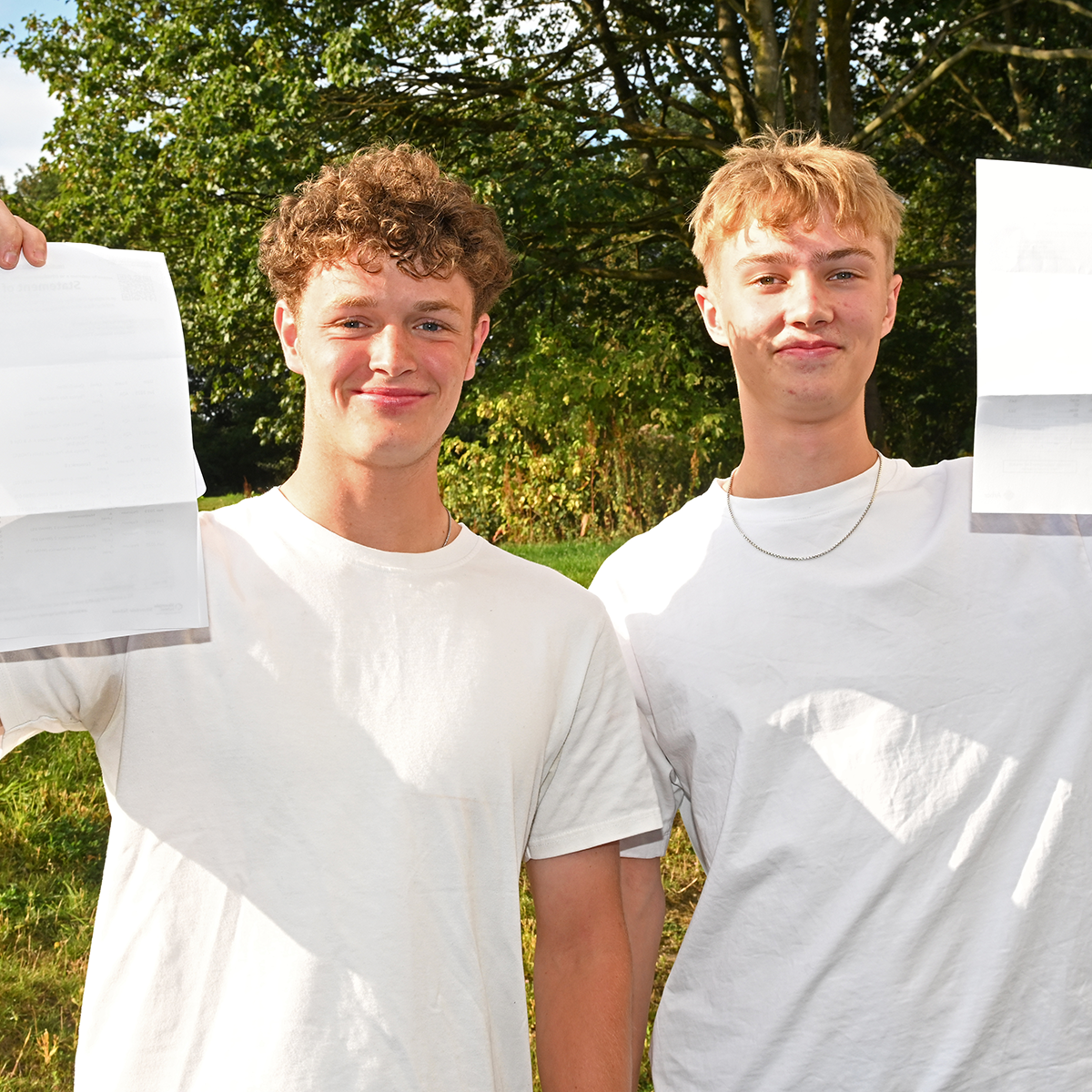 Silverdale sixth formers receiving their exam results