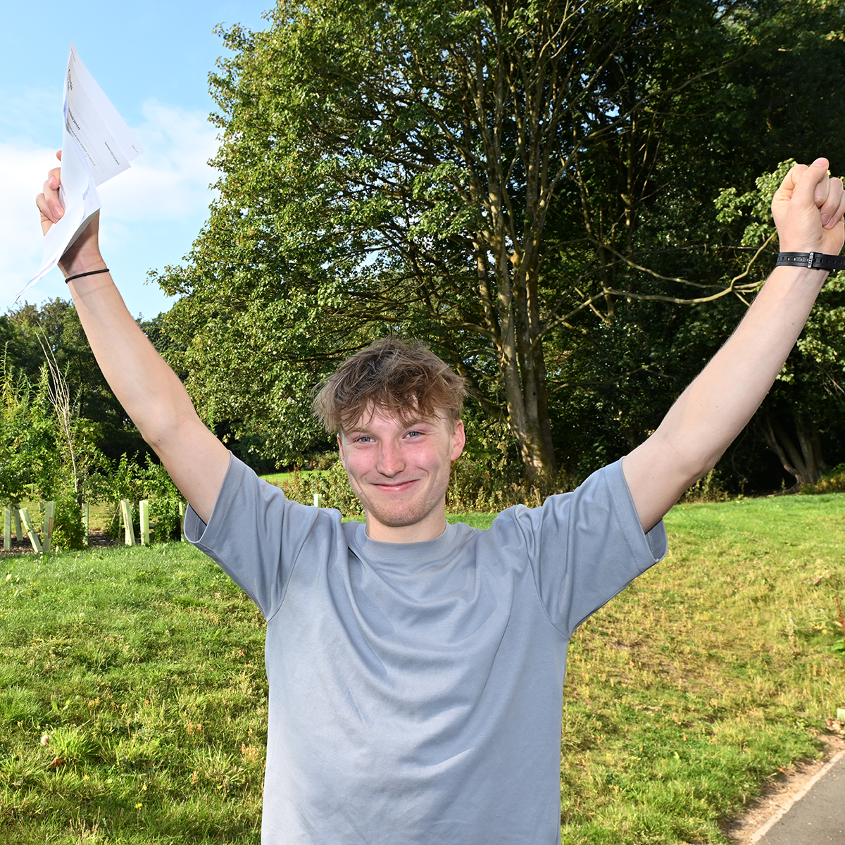 Silverdale sixth formers receiving their exam results