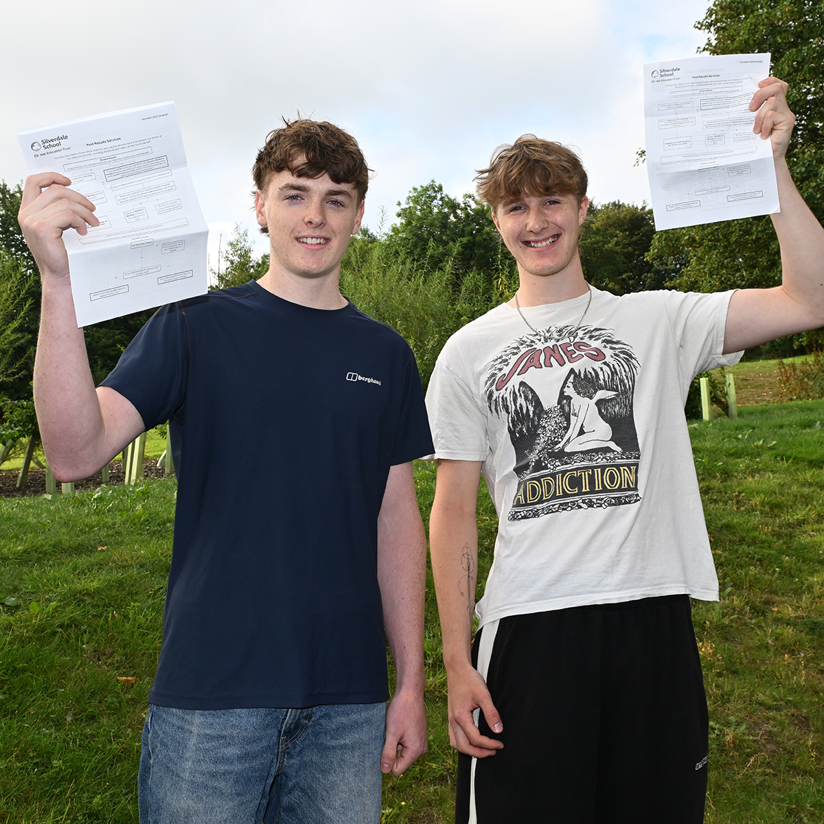 Silverdale sixth formers receiving their exam results