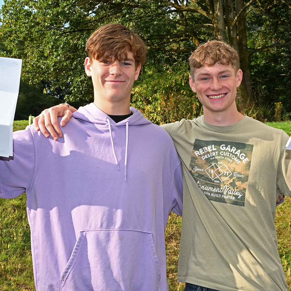 Silverdale sixth formers receiving their exam results