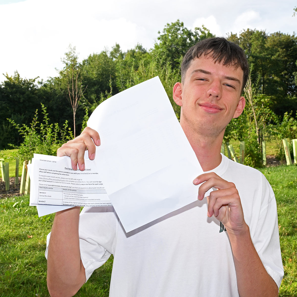 Silverdale sixth formers receiving their exam results