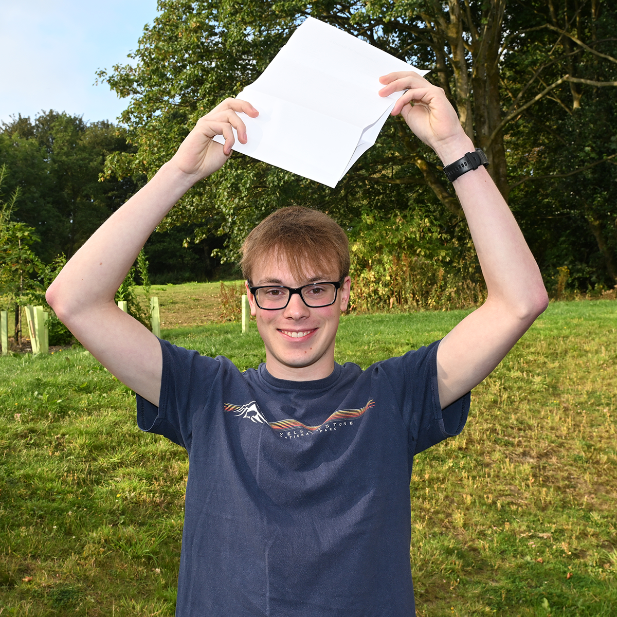 Silverdale sixth formers receiving their exam results