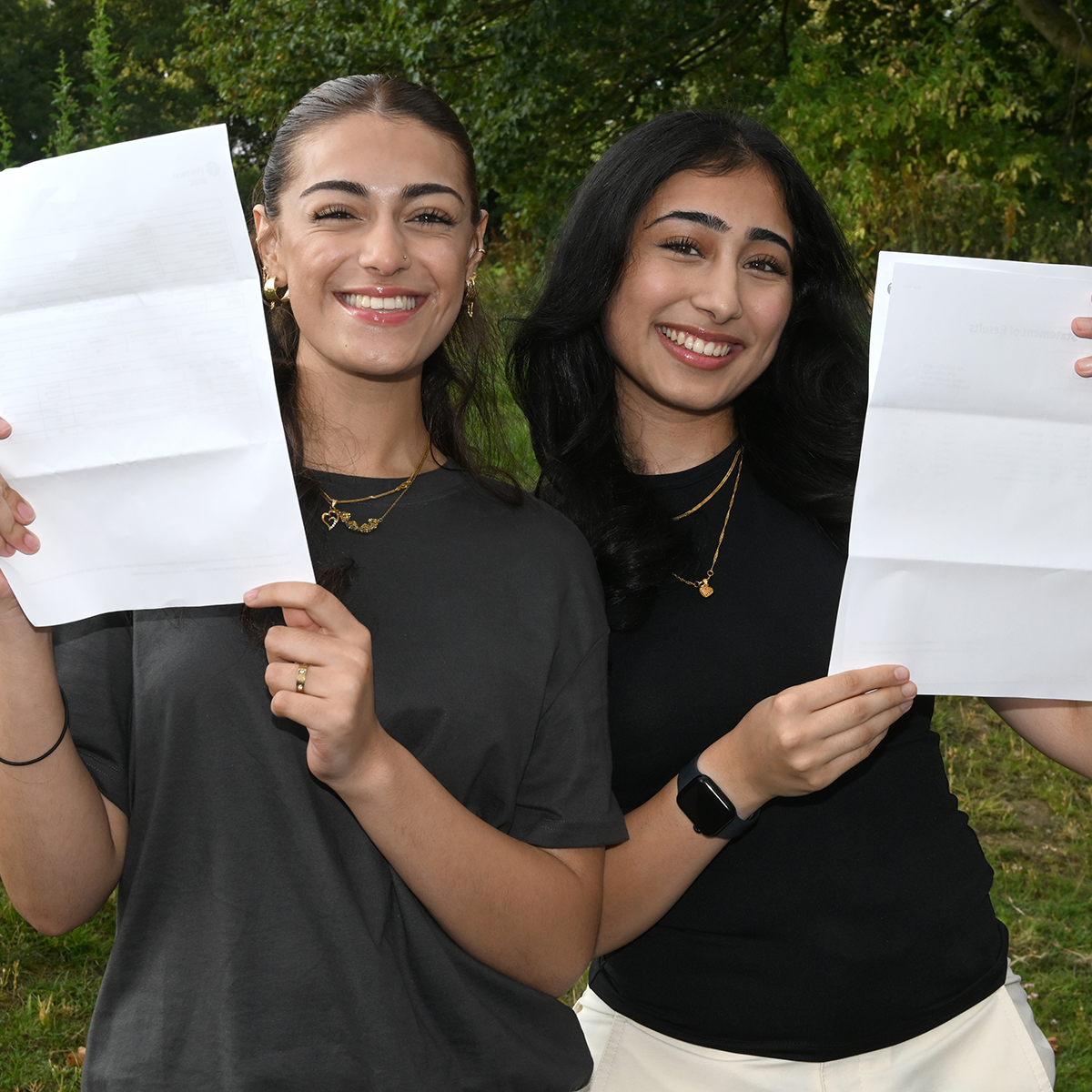 Silverdale sixth formers receiving their exam results