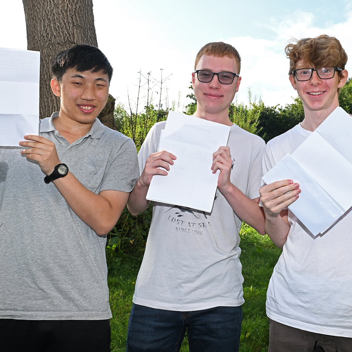 Silverdale sixth formers receiving their exam results
