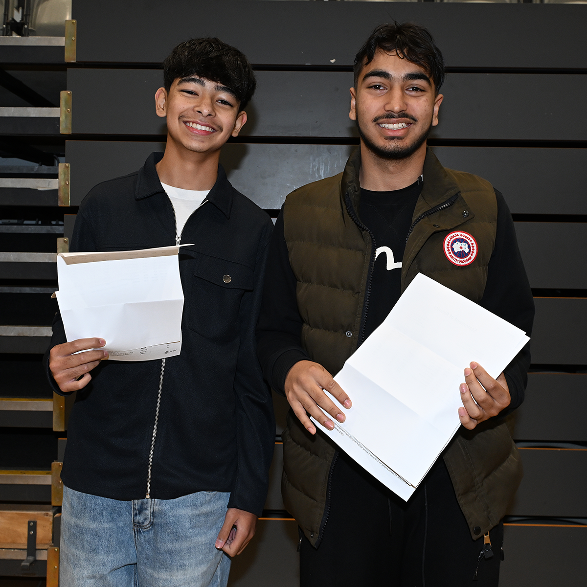 Students receiving their exam results
