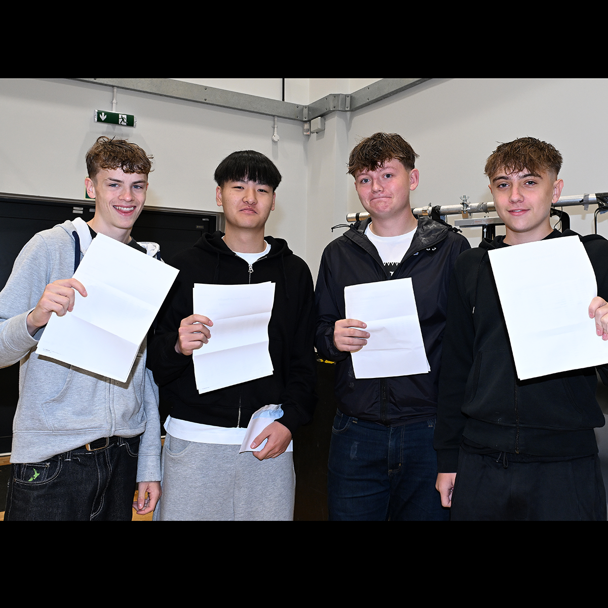 Students receiving their exam results