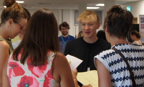 Silverdale Sixth Former receiving their results